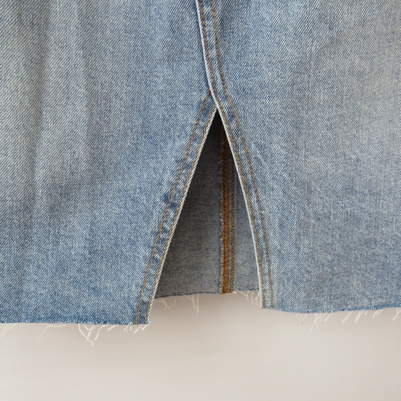 Marine Layer Celine Denim High Rise Jean Skirt Size 8 - Picture 11 of 14